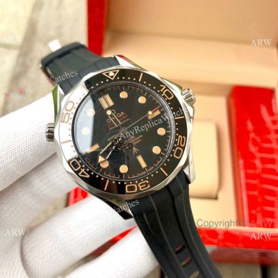 Omega Seamaster No Time To Die Watch SS Black Rubber Strap-High Quality Omega Replica Watches